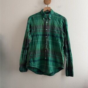 GANT Rugger Fall Madras Green Button Down Shirt